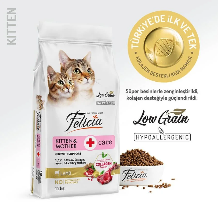 Kuzulu az tahıllı yavru kedi maması 12 kg felicia
