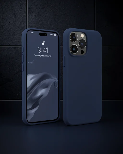 Apple İphone 15 Pro Kılıf First Silikon - Lacivert