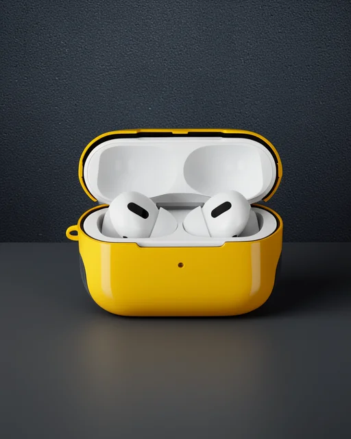 Apple Airpods Pro (1.nesil) 3in1 Kılıf - Sarı