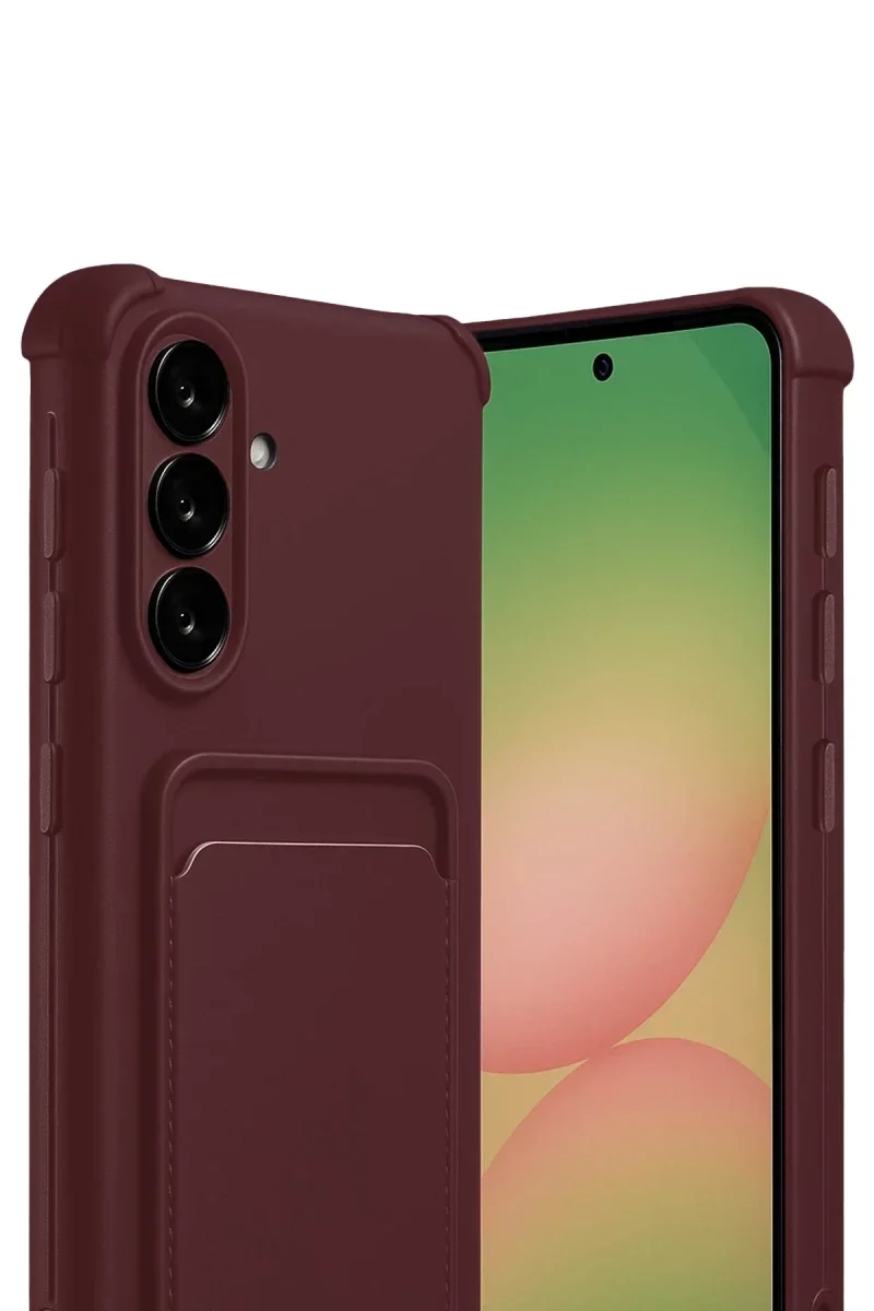 Samsung Galaxy A17 5G Kelvin Kartvizitli Silikon - Bordo görsel 2