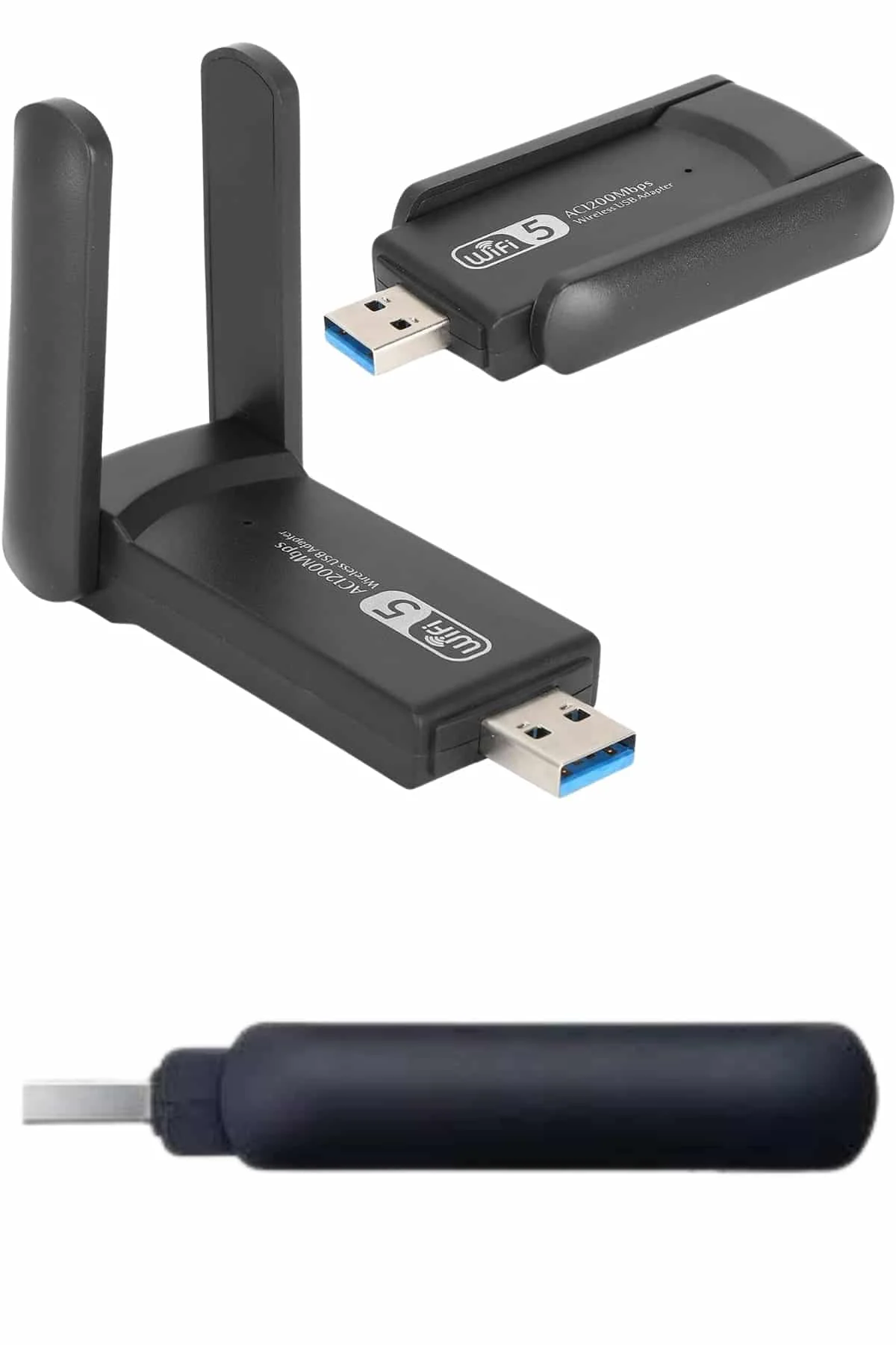 Wifi Alıcı Dual Band Usb 3.0 Adaptör Kablosuz Windows 7/8/10/11 görsel 2