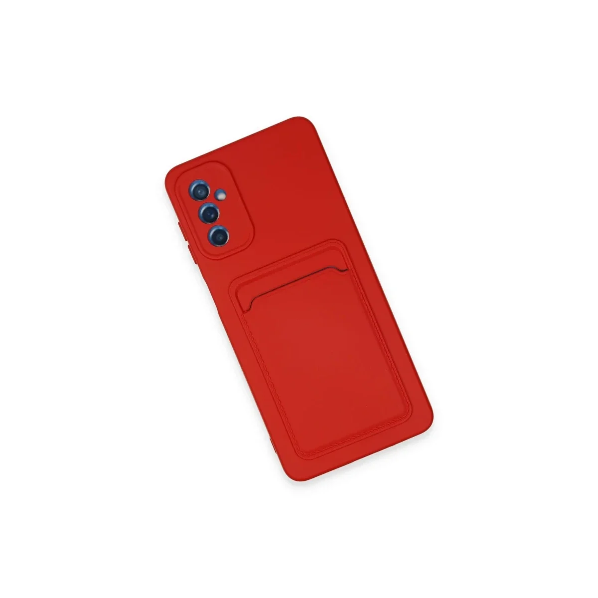Samsung Galaxy A14 4G Kılıf Kelvin Kartvizitli Silikon - Kırmızı görsel 3