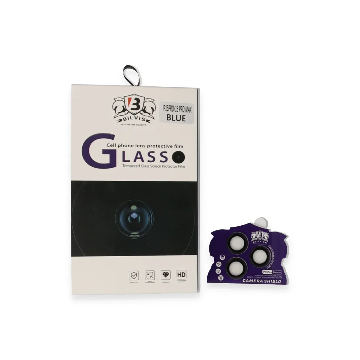Apple iPhone 15 Pro Max Bilvis Titan Kamera Lens - Lacivert