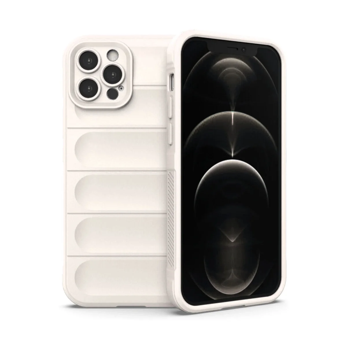 Apple İphone 12 Pro Kılıf Optimum Silikon - Krem