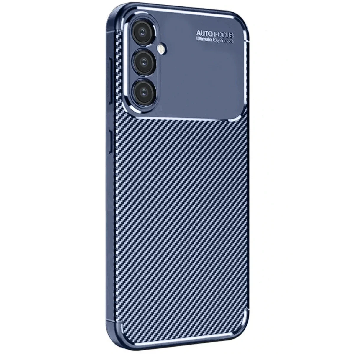 Samsung Galaxy A26 Kılıf Auto Focus Karbon Kapak - Lacivert görsel 3