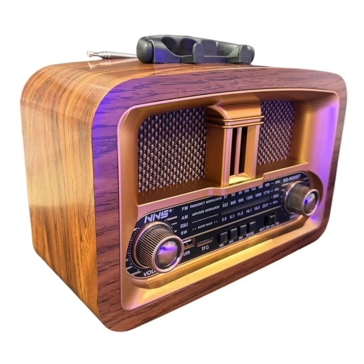 Taşınabilir Klasik AM/FM/SW Retro Ev Radyo USB ile Şarj Olabilen Retro Radyo görsel 4