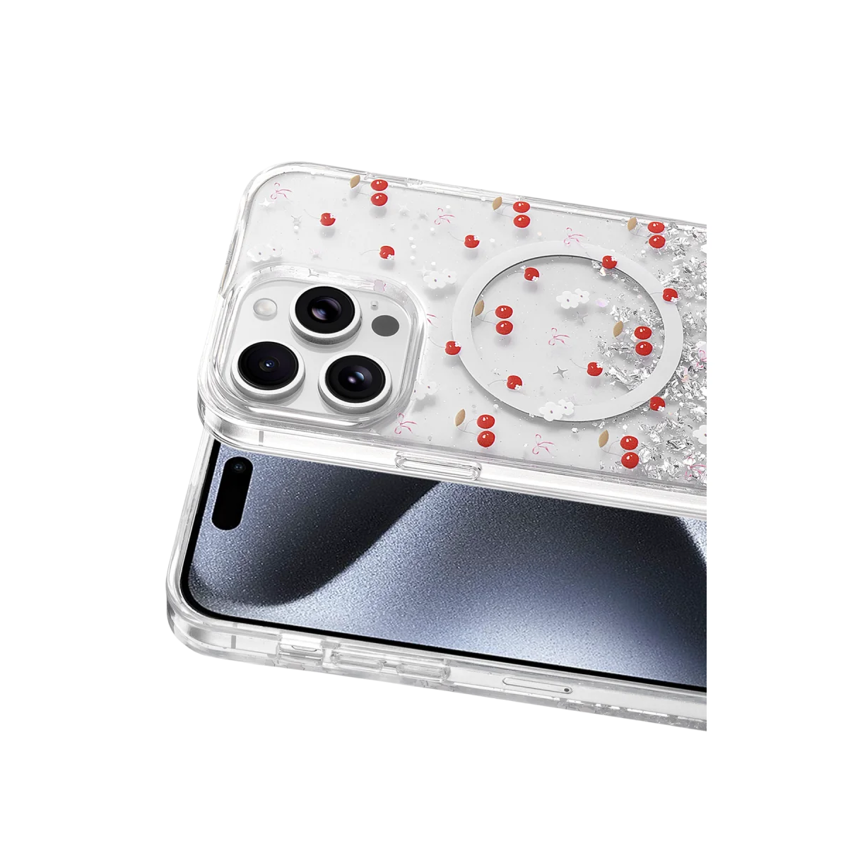 Onegif Apple iPhone 14 Pro Max Misk Simli Magsafe Kapak - Desen 5 görsel 2