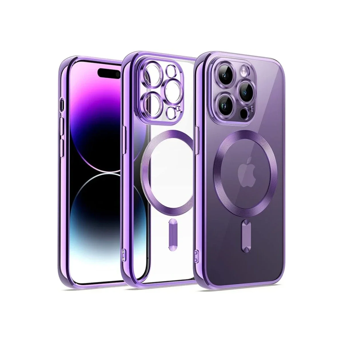 Apple iPhone 12 Pro Kılıf Kross Magneticsafe Kapak - Mor