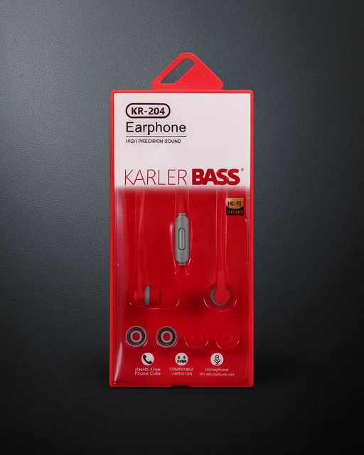 Kr-204 Kablolu Kulaklık - Kırmızı