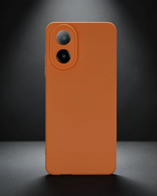 Oppo A38 Kılıf Nano İçi Kadife Silikon - Turuncu
