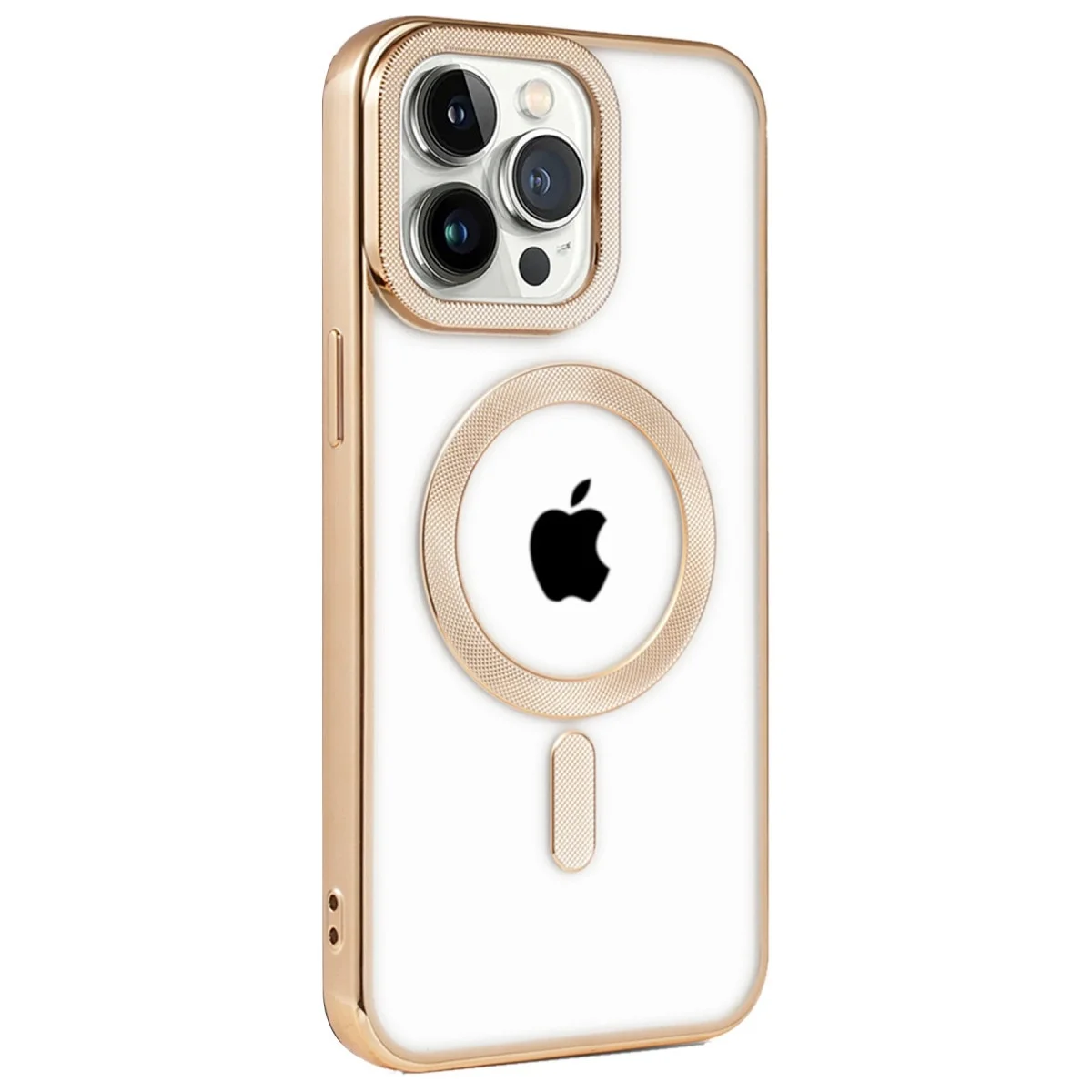 Apple İphone 14 Pro Kılıf Kronos Magsafe Kapak - Gold görsel 2