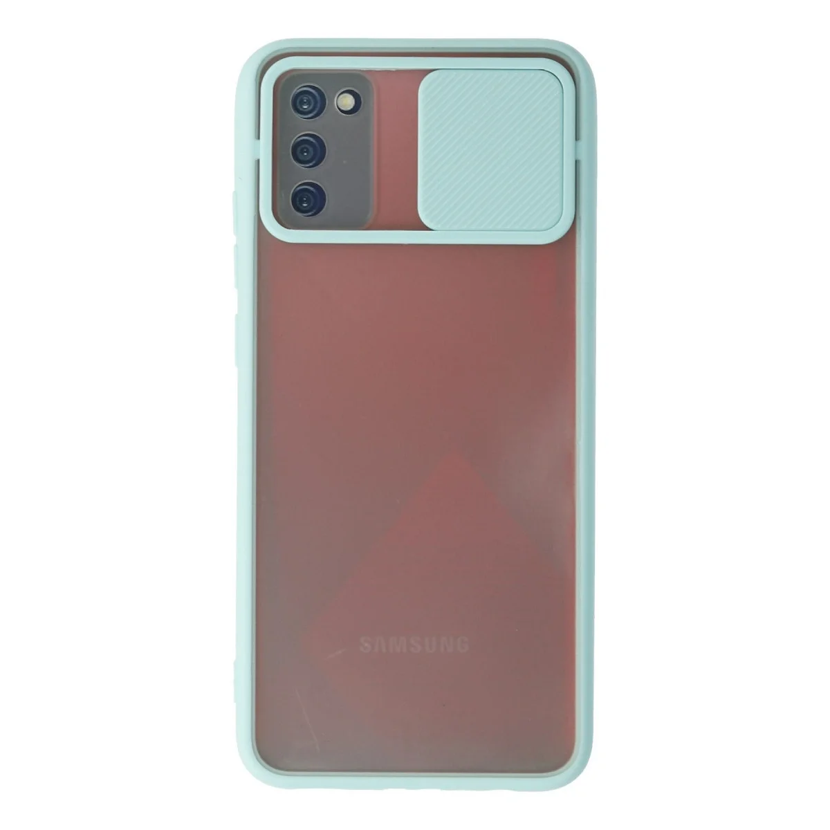 Samsung Galaxy A03s Kılıf Palm Buzlu Kamera Sürgülü Silikon - Turkuaz