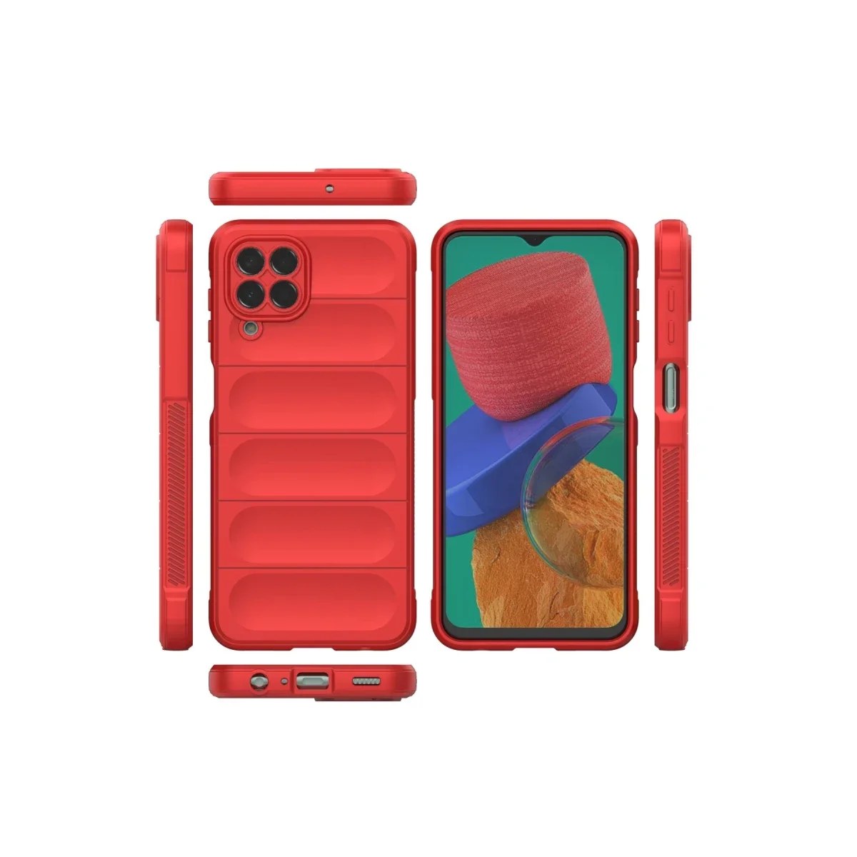 Samsung Galaxy M33 Kılıf Optimum Silikon - Kırmızı görsel 3