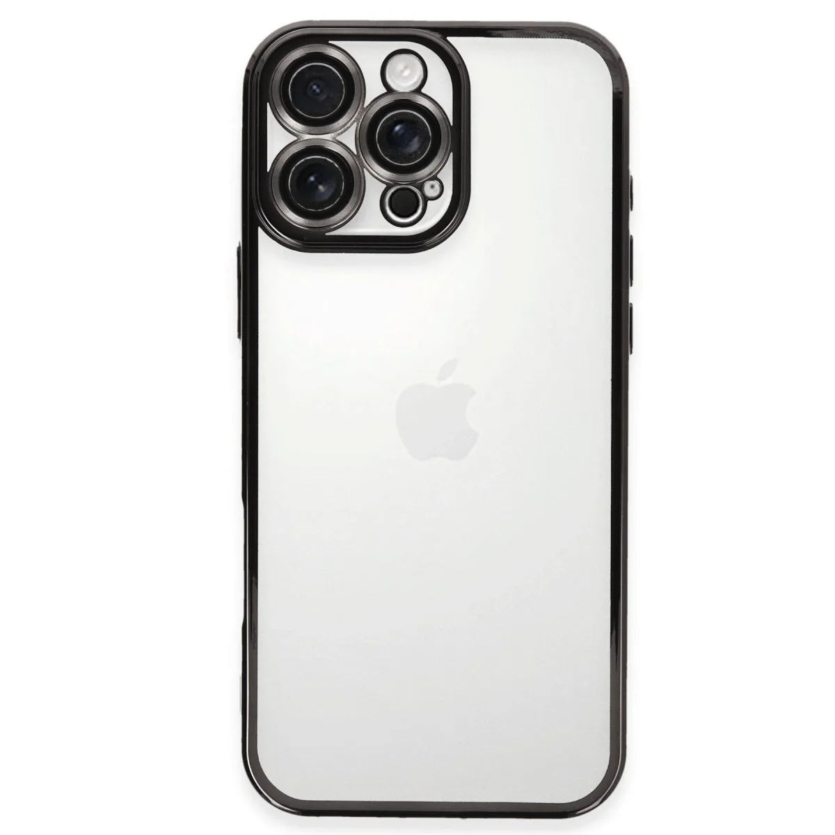 Apple İphone 16 Pro Max Kılıf Razer Lensli Silikon - Siyah