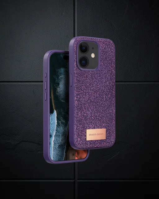 Onegif Apple İphone 11 Bright Simli Kapak - Derin Mor
