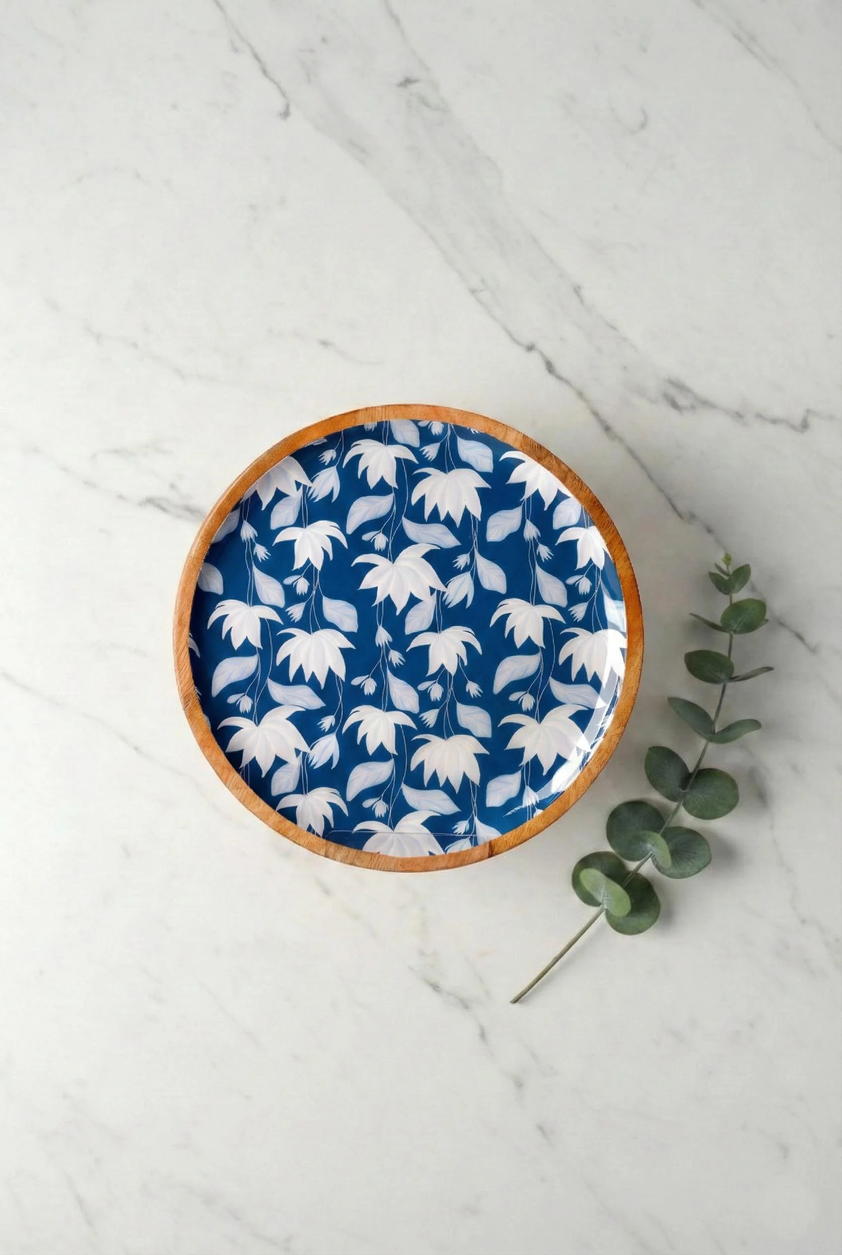 Mango Agacı Servis Tabağı & Sunum Tabağı 25 Cm Desenli görsel 4
