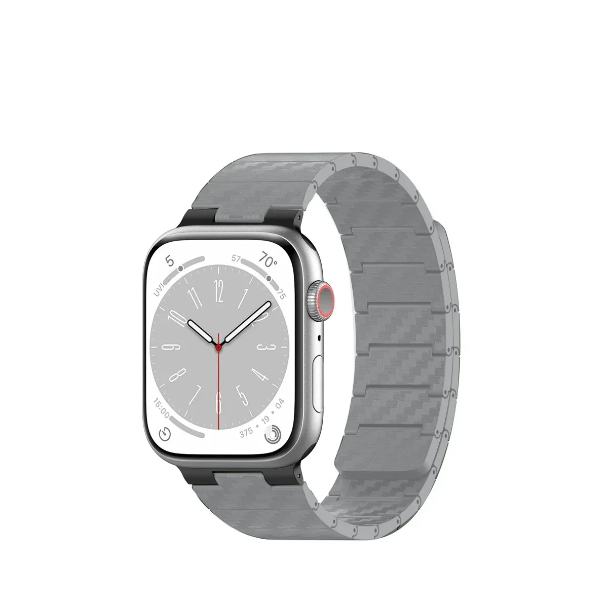 Movenchy Apple Watch 45mm Carbon Steel Kordon - Yıldız Işığı