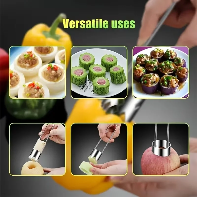 Paslanmaz Çelik Sebze Meyve Oyacağı görsel 5