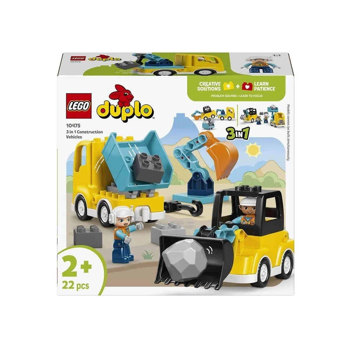 10475 Lego Duplo 3ü1 arada İnşaat Araçları 22 parça +2 yaş görsel 7