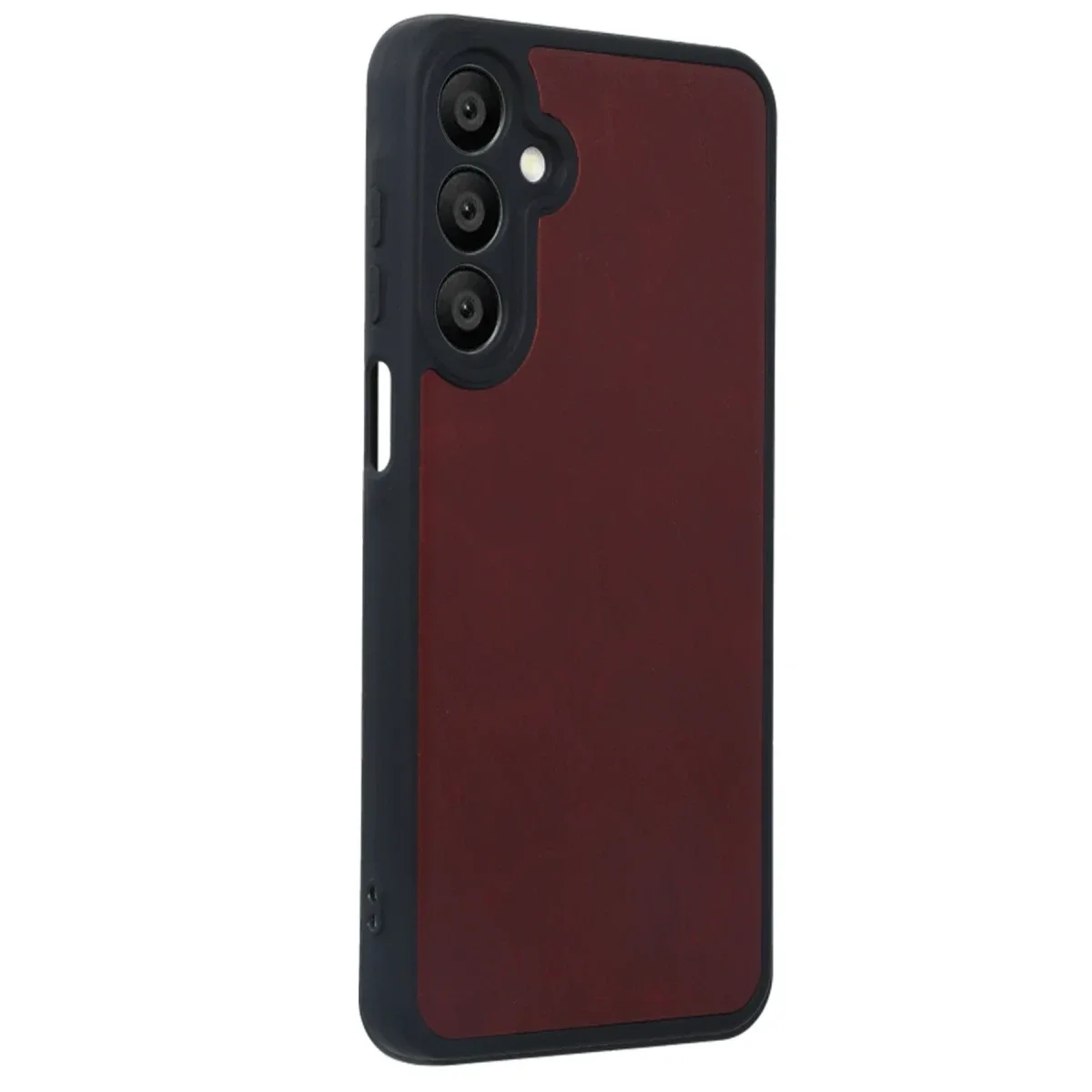 Samsung Galaxy M15 Kılıf Aras Deri Kapak - Bordo görsel 3