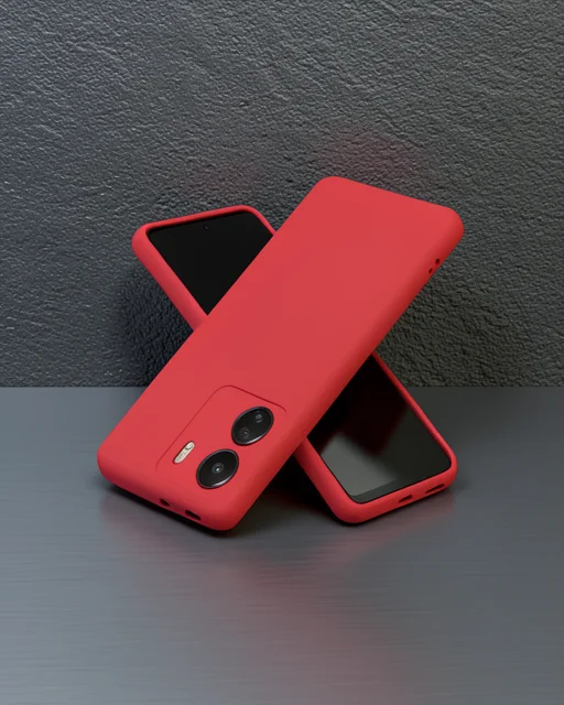 Xiaomi Redmi 13c Kılıf First Silikon - Kırmızı
