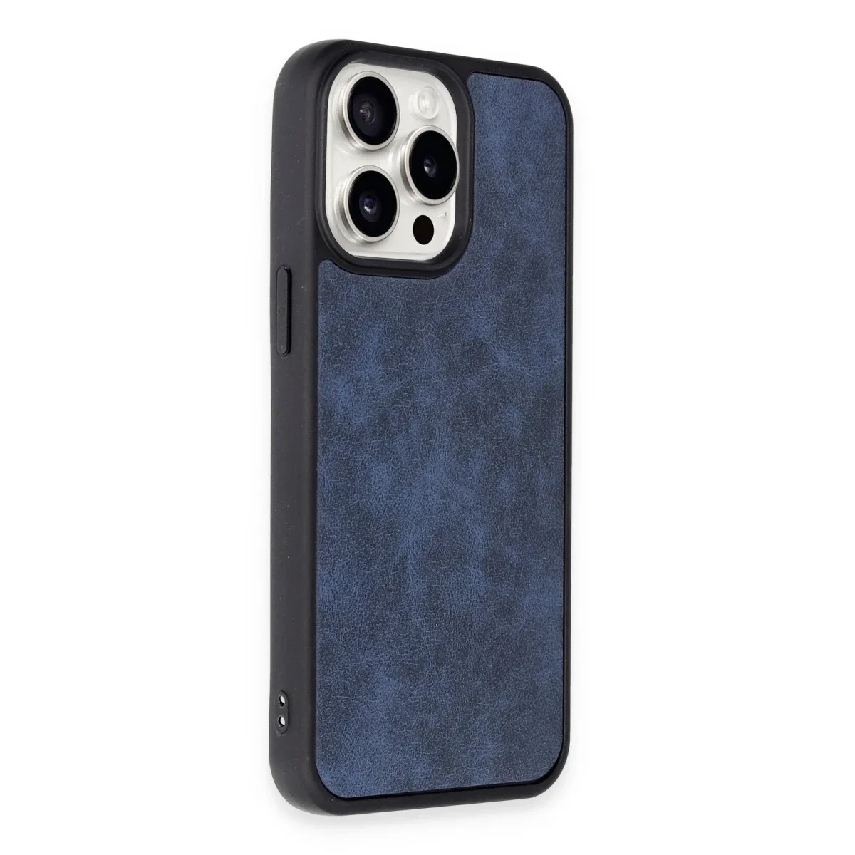 Apple iPhone 14 Pro Max Kılıf Aras Deri Kapak - Lacivert görsel 2