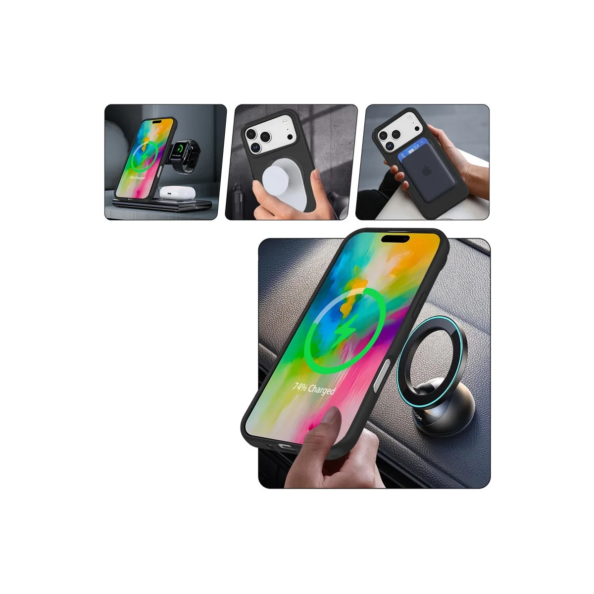 Apple İphone 17 Pro Regal Magsafe Standlı Kapak - Turuncu görsel 7