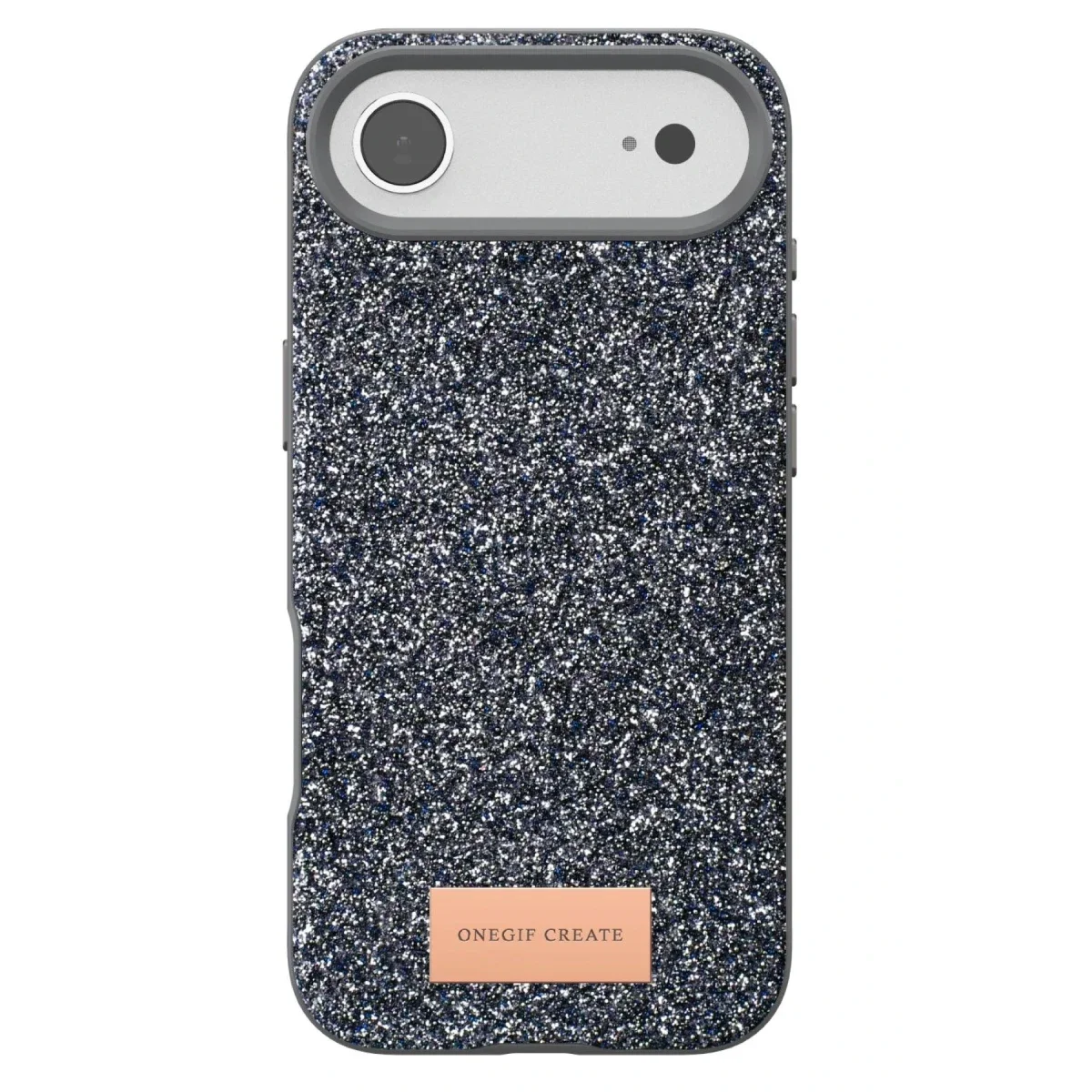 Onegif Apple iPhone 17 Air Bright Simli Kapak - Gümüş görsel 4