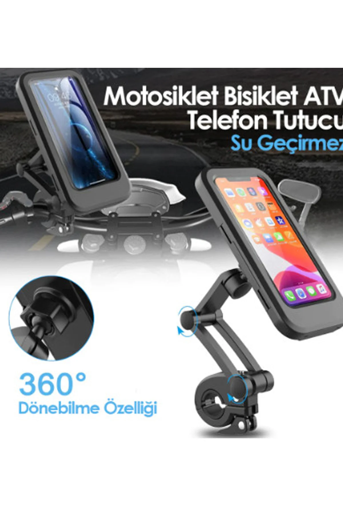 Vothoon Gidon Bağlantılı Su Geçirmez Mıknatıslı Motorsiklet Telefon Tutucu görsel 2