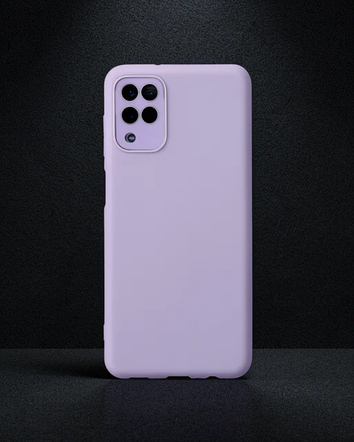 Samsung Galaxy A22 Kılıf Lansman Glass Kapak - Lila