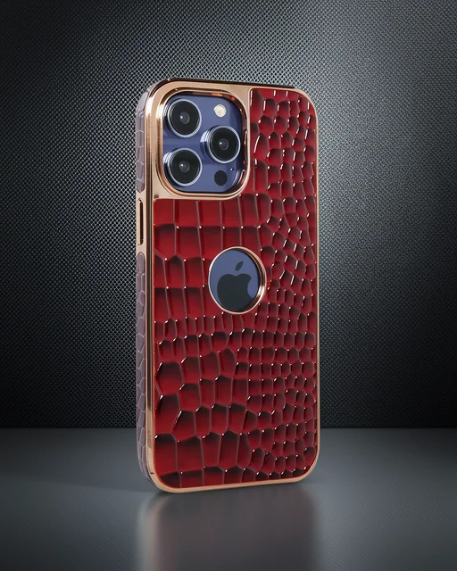 Apple İphone 13 Pro Max Kılıf Snake Kapak - Bordo