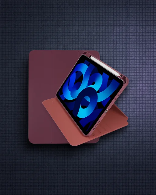 Apple İpad Pro 11 (2021) Kılıf Ling 360 Kalemlikli Tablet Kılıf - Mor