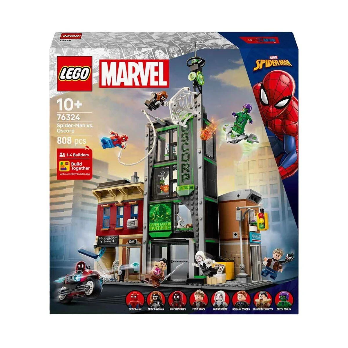76324 Lego Marvel Örümcek Adam, Oscorpa Karşı 808 parça +10 yaş görsel 7