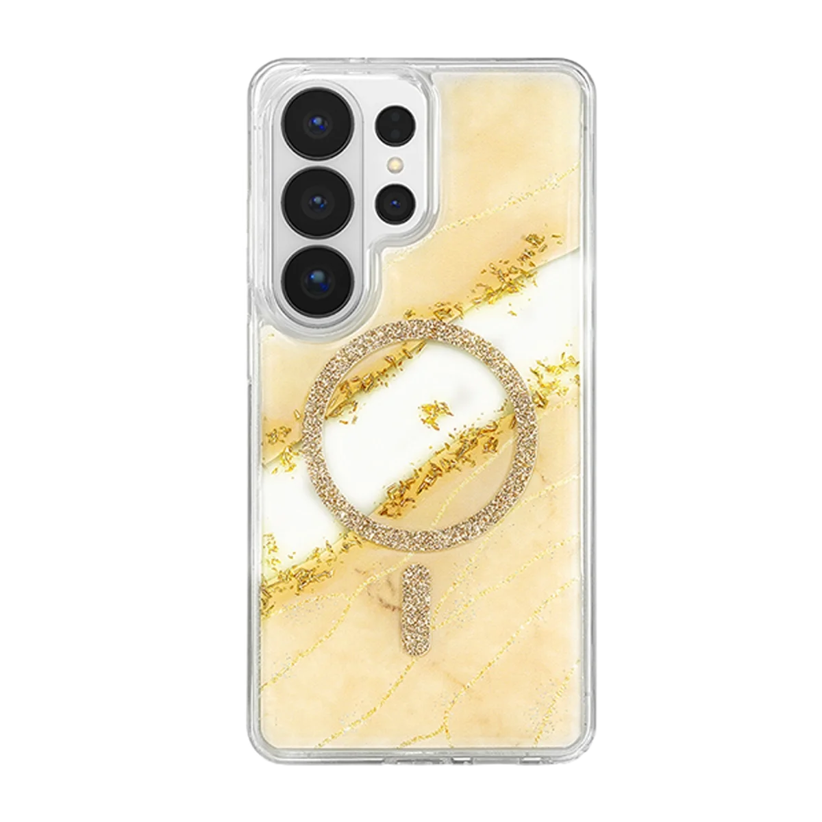 Onegif Samsung Galaxy S26 Ultra Lotus Simli Magsafe Kapak - Gümüş görsel 3