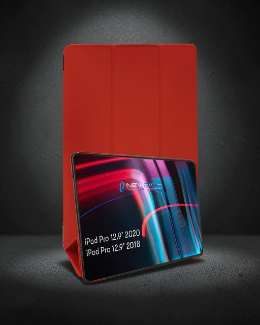 Apple İpad Pro 12.9 (2021) Kılıf Tablet Smart Kılıf - Kırmızı