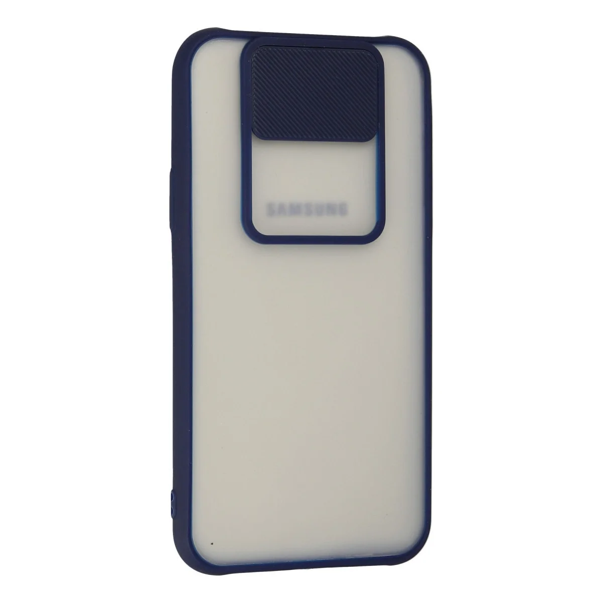 Samsung Galaxy J7 Kılıf Palm Buzlu Kamera Sürgülü Silikon - Lacivert görsel 2