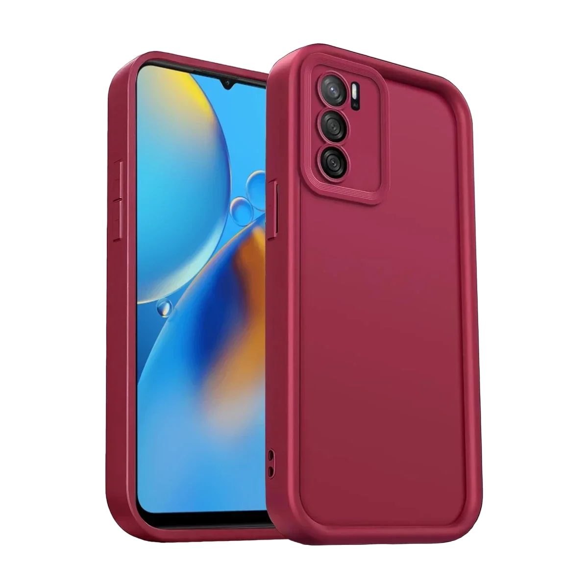 Oppo A16 Kılıf Viera Silikon - Bordo görsel 2