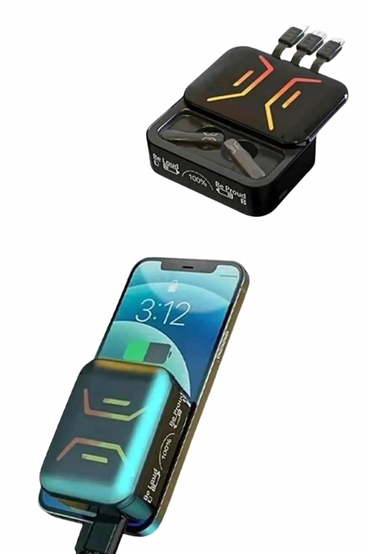 Gang Bluetooth Kulaklık Dahili Powerbank Kablolu Düşük Gecikmeli Bluetooth 5.2 görsel 4