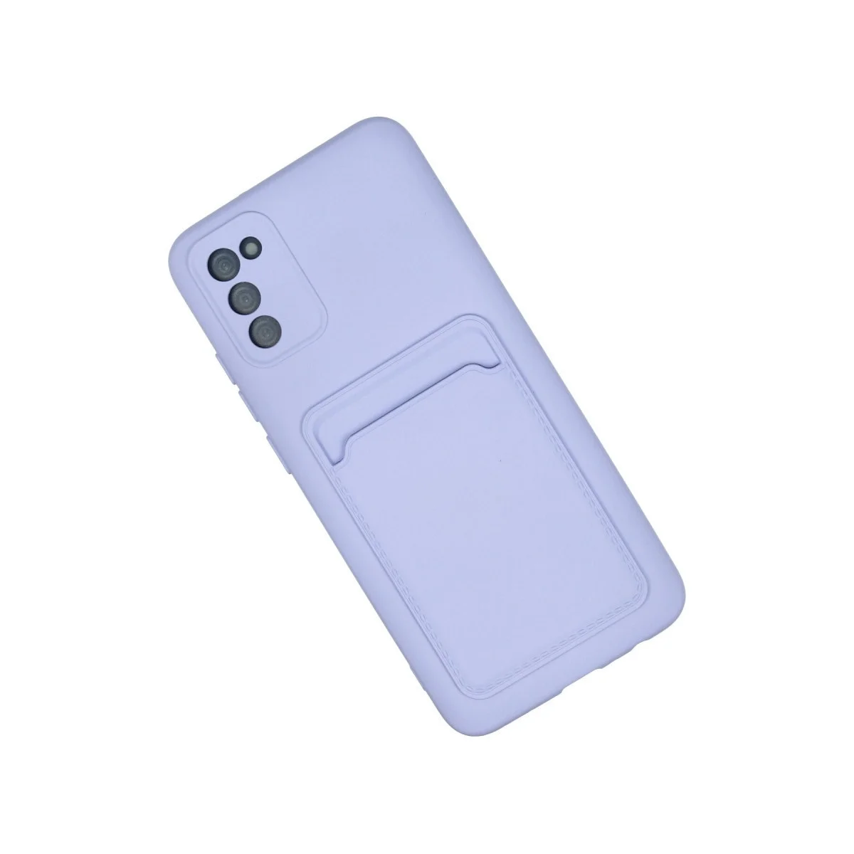 Samsung Galaxy A02s Kılıf Kelvin Kartvizitli Silikon - Lila görsel 2
