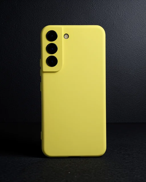 Samsung Galaxy S22 Plus Kılıf Nano İçi Kadife Silikon - Sarı