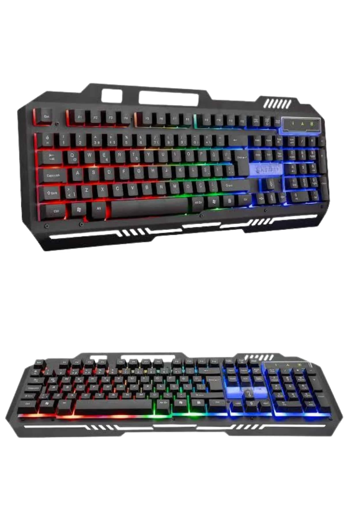 RGB Işıklı Gang Oyuncu Klavye Q Klavye Mouse Hediyeli görsel 3