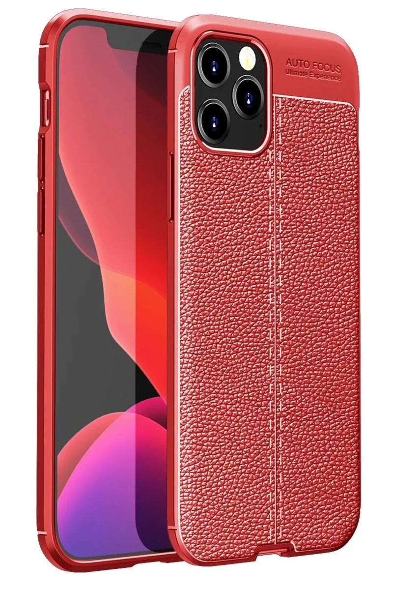 Apple iPhone 12 Pro Max Kılıf Auto Focus Kapak - Kırmızı
