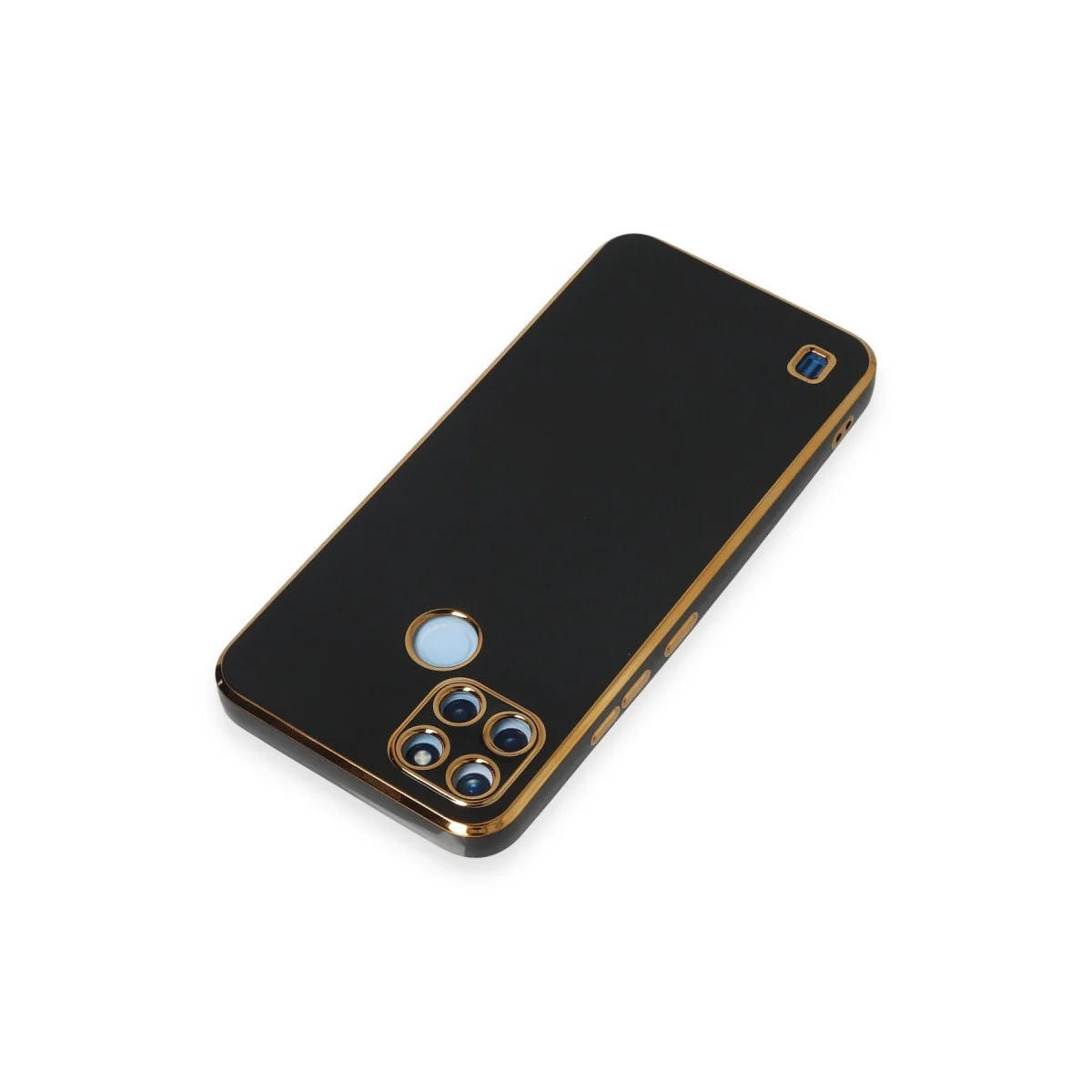 Realme C25y Kılıf Volet Silikon - Siyah görsel 3