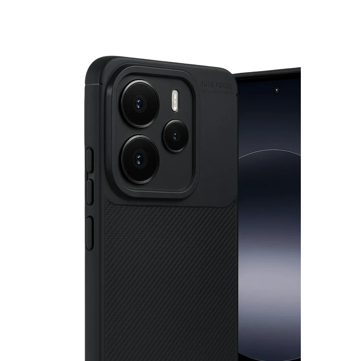 Xiaomi Note 14 5G Auto Focus Karbon Kapak - Siyah görsel 4