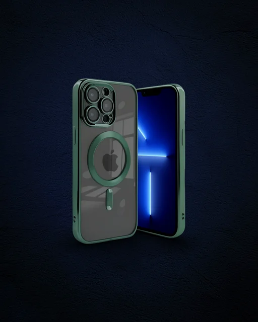 Apple İphone 15 Pro Kılıf Kross Magneticsafe Kapak - Koyu Yeşil
