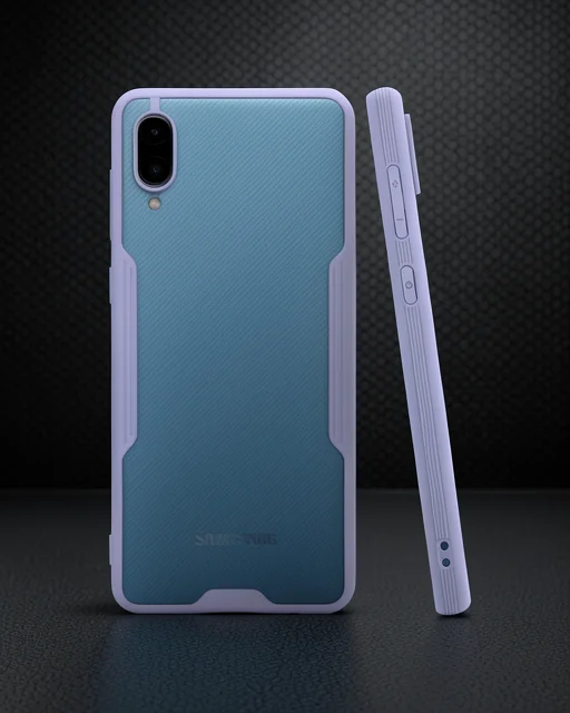 Samsung Galaxy A02 Kılıf Platin Silikon - Lila