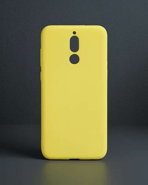 Huawei Mate 10 Lite Kılıf Nano İçi Kadife Silikon - Sarı