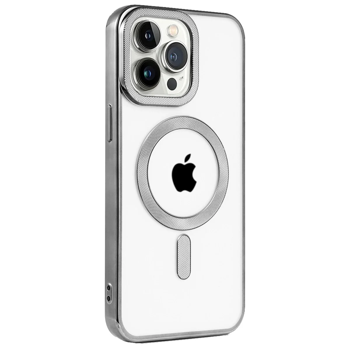 Apple İphone 15 Pro Max Kılıf Kronos Magsafe Kapak - Titanyum Gri görsel 2