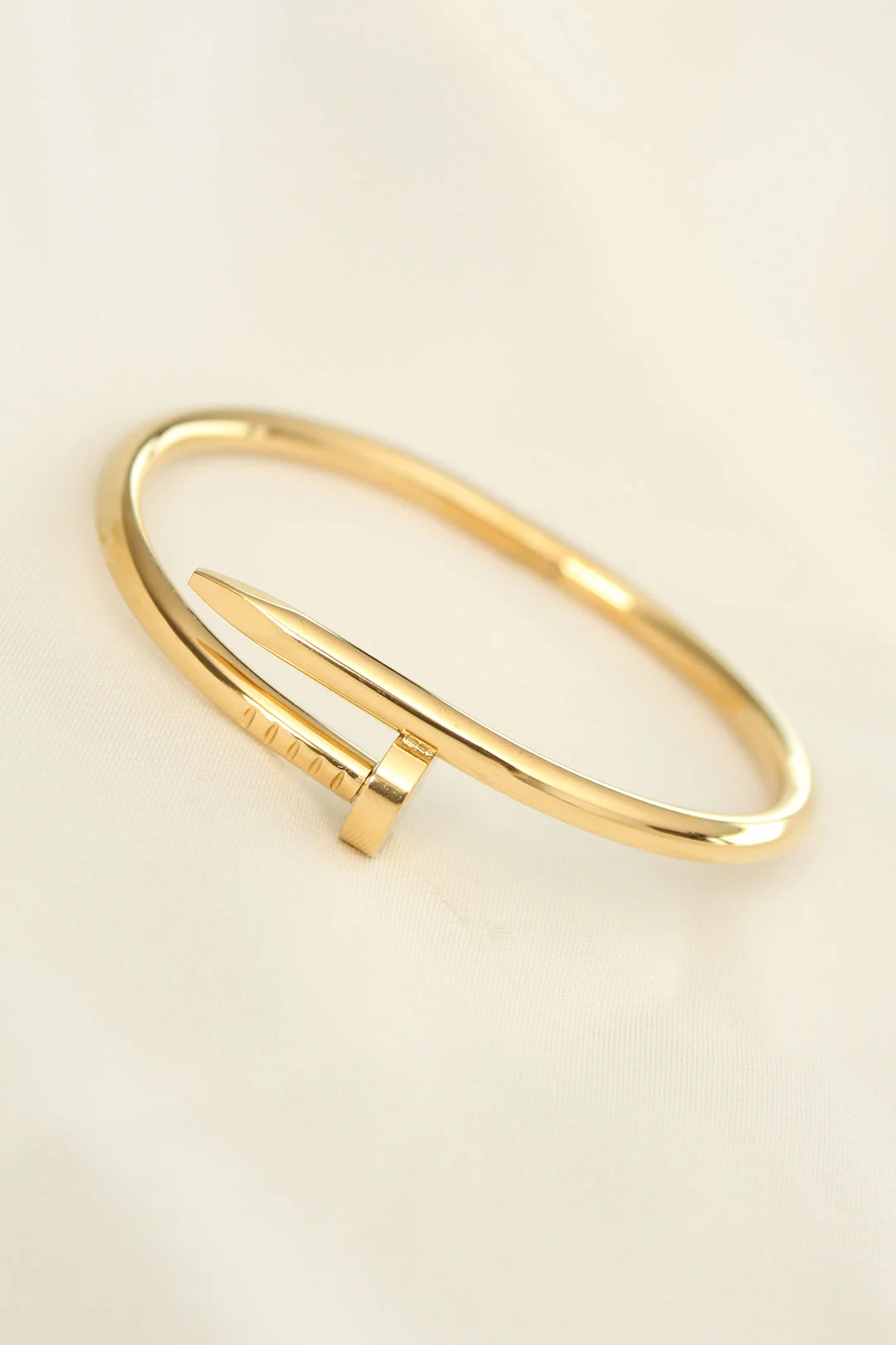 316L Çelik Gold Renk Çivi Model Bileklik görsel 2