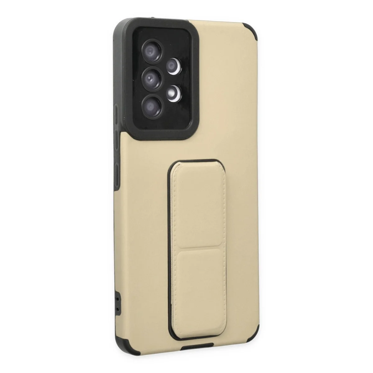 Samsung Galaxy A53 5g Kılıf Mega Standlı Silikon - Gold görsel 2